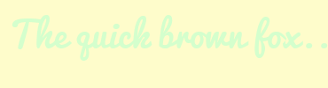 Image with Font Color D4FFCD and Background Color FEFCCB